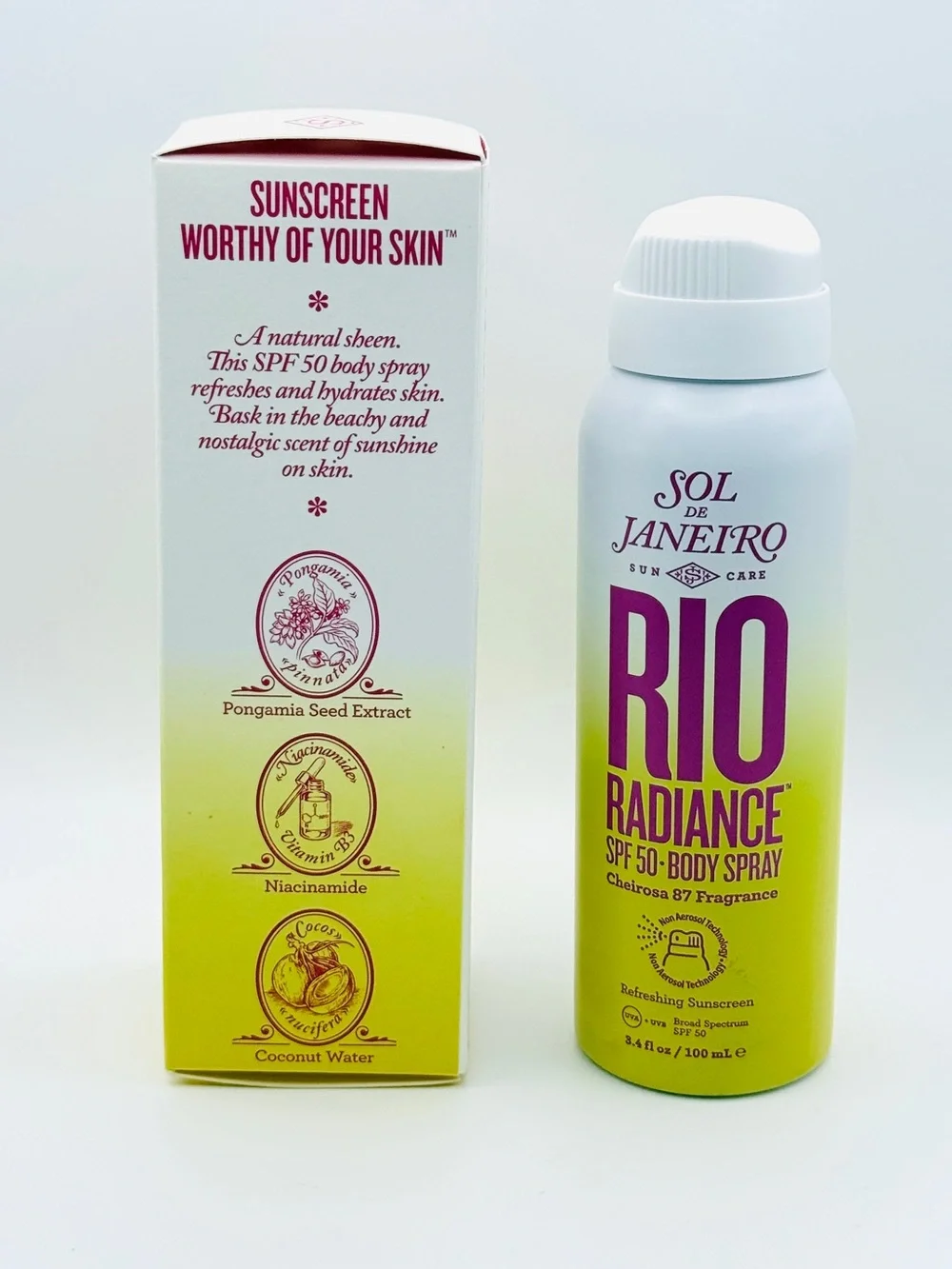 Sol de Janeiro Rio Radiance SPF 50 Body Spray Cheirosa 87 3.4 oz NIB